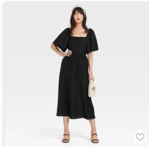 A New Day Flutter Sleeve Tie Back Dress